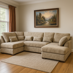 Meridian U Shape Fabric Chaise Cinema Sofa