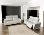 Bella 3 + 2 Set Genuine Leather Power Recliner Sofa Cream