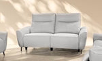 Bella 2 Seater Genuine Leather Power Recliner Sofa Grey