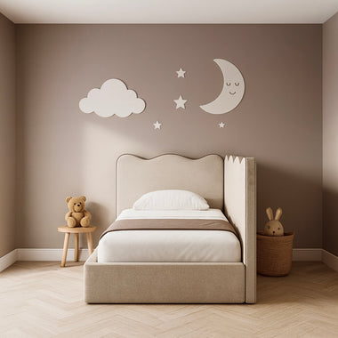 The Wave Bed Frame 4ft Small Double For Toddlers Ivory