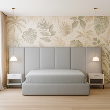 The 6 Panel Modora Extended Bed Frame Upholstered Silver