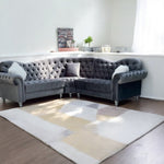 Italian Velvet Chesterfield Sofa