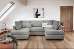 Meridian U Shape Fabric Chaise Cinema Sofa