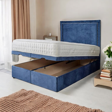 Glam Storage Divan Bed with Headboard