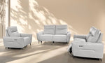 Bella 3 + 2 + 1 Set Genuine Leather Power Recliner Sofa Grey