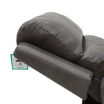 Roman Leather Recliner Sofa Brown & Grey
