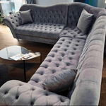 Italian Velvet Chesterfield Sofa