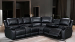 Vancouv Leather Recliner Corner Sofa With Cup Holders