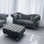 Italian Velvet Chesterfield Sofa