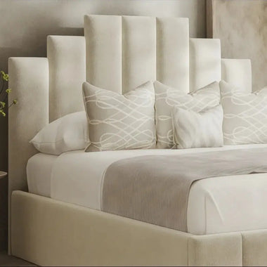 Paneling Bed Frame Fabric - D F Beds - DF Beds