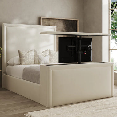 Border Blush TV Bed Frame Fabric