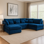 Meridian U Shape Fabric Chaise Cinema Sofa