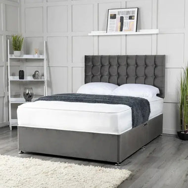 Omega Divan Cube Bed With Headboard - DF Beds