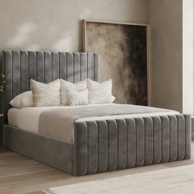 Lorenzo Velvet Bed - D F Beds
