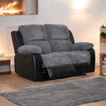 Fabric Reclining Sofa 2 Seater Cord