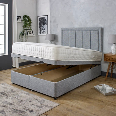 Olivia ottoman bed base with headboard