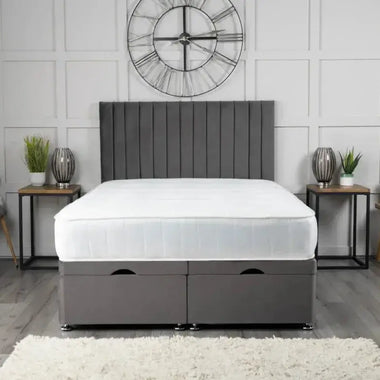 Pollo 14 Panel Ottoman Storage Divan Bed with Headboard - DF Beds