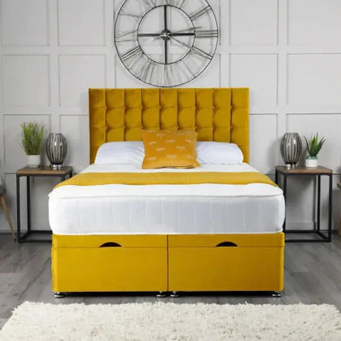 Omega Ottoman Storage Divan Bed with Headboard - DF Beds