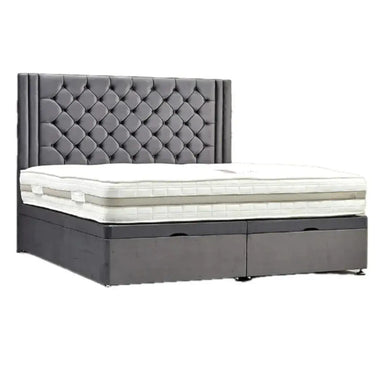 Dakota Ottoman Storage Divan Bed with Headboard - DF Beds