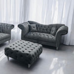 Italian Velvet Chesterfield Sofa