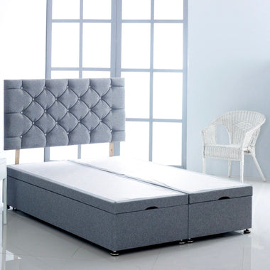 Chesterfield Ottoman Storage Divan Bed with Headboard