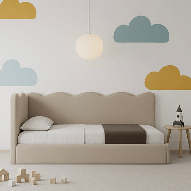 The Wave Bed Frame 3ft Single For kids Cream