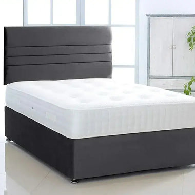 Verona Divan Bed Cube With Lined Headboard - DF Beds