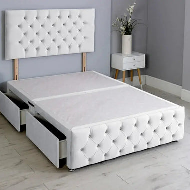 Milly Chesterfield Divan Bed With Headboard - DF Beds