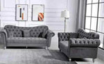 Italian Velvet Chesterfield Sofa