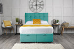 Cube Ottoman Storage Divan Bed with Headboard