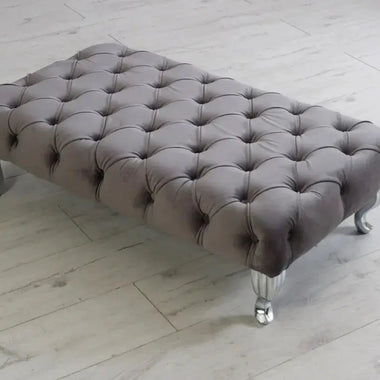 Queen Ann Chesterfield Footstool - DF Beds
