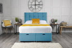 Cube Ottoman Storage Divan Bed with Headboard