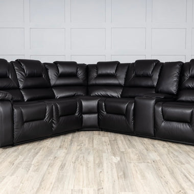 Vancouver padded recliner sofa 3+2 set black