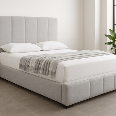 Lucia Upholstered Bed Frame 5ft King Silver