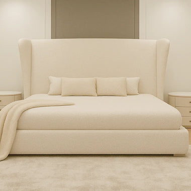 Freya Wide Wingback Curved Bed Frame - DF Beds