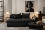 Marco Home Cinema Sofa Couch Black Plush 2 Seat