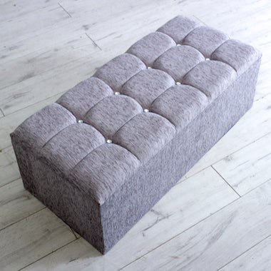 Cubed ottoman blanket storage box