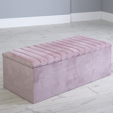 lined gas lift ottoman storage box