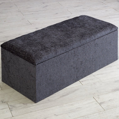 Plain Ottoman Blanket Storage Box