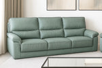 Dalmore Genuine Leather Sofa Green 3 Seater 