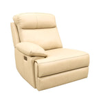 Malfi Modular Genuine Leather Recliner Seat Left End Beige 