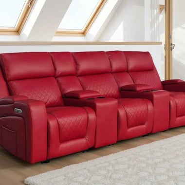 The Grand 3 Seater Cinema Electric Recliner Sofa With Cupholders - DF Beds