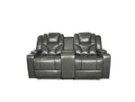 Bravado 3 + 2 Genuine Leather Power Recliner Sofa With Adjustable Headrest And Extras