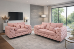 Kensington Chesterfield Sofa - Fullback & Cushions Pink 3 + 2 Seater Set