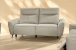 Bella 2 Seater Genuine Leather Power Recliner Sofa Grey