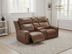 Hudson Genuine Leather Electric Recliner Sofa - DF Beds