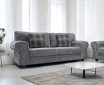 Verona full back 3 seater sofa grey