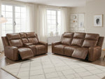 Hudson Genuine Leather Electric Recliner Sofa - DF Beds