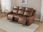 Hudson Genuine Leather Electric Recliner Sofa - DF Beds