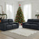 Moss Modern Genuine Leather Electric Recliner Sofa Black - DF Beds